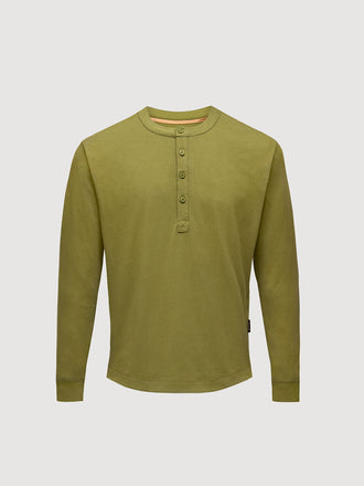 Buffed Cotton Long-Sleeve Henley