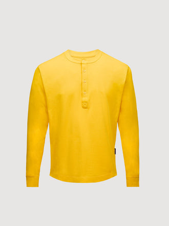 Buffed Cotton Long-Sleeve Henley
