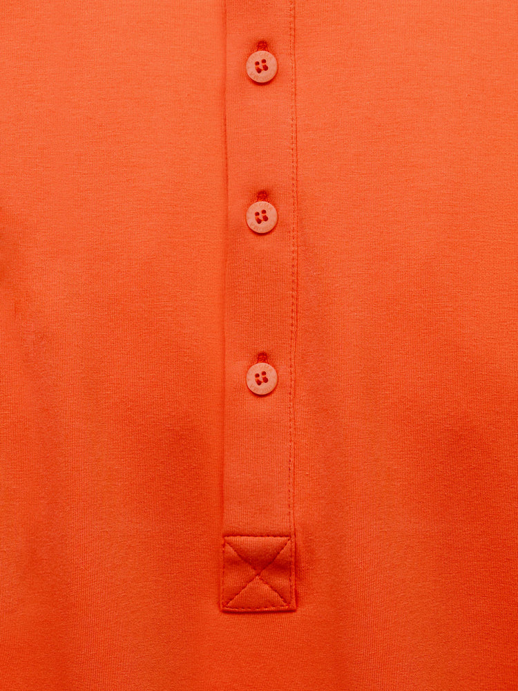 Buffed Cotton Long-Sleeve Henley