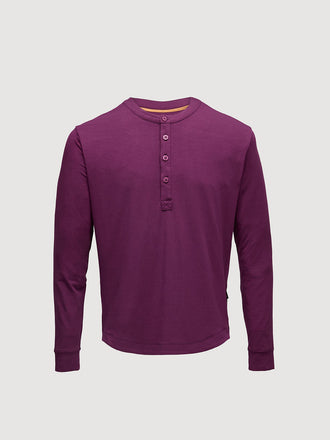 Buffed Cotton Long-Sleeve Henley