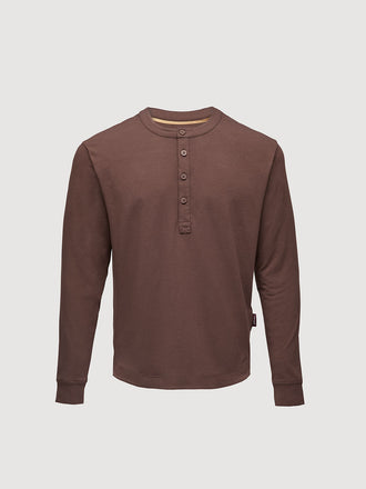 Buffed Cotton Long-Sleeve Henley