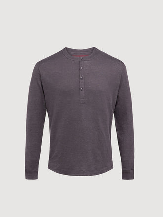 Greek Linen Long-Sleeve Henley