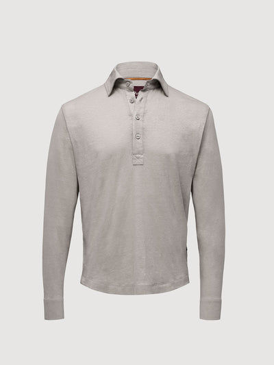 Madeira French Linen Long Sleeve Polo