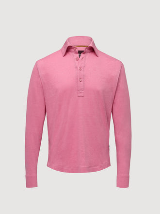 Madeira French Linen Long Sleeve Polo