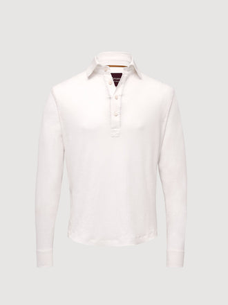 Madeira French Linen Long Sleeve Polo